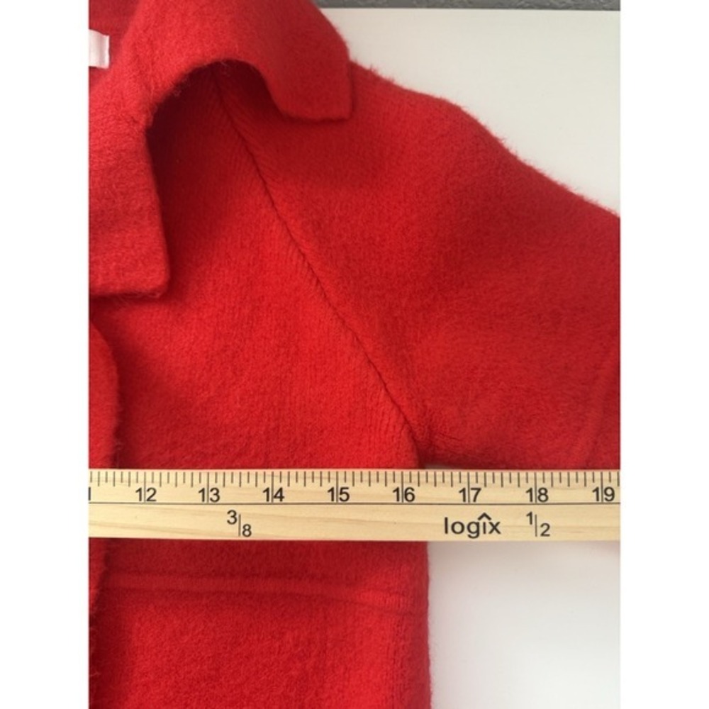 Anthropologie Womens Phoenix Open Red Sweater Coat Minimalist Capsule WardrobeXS - Picture 13 of 14